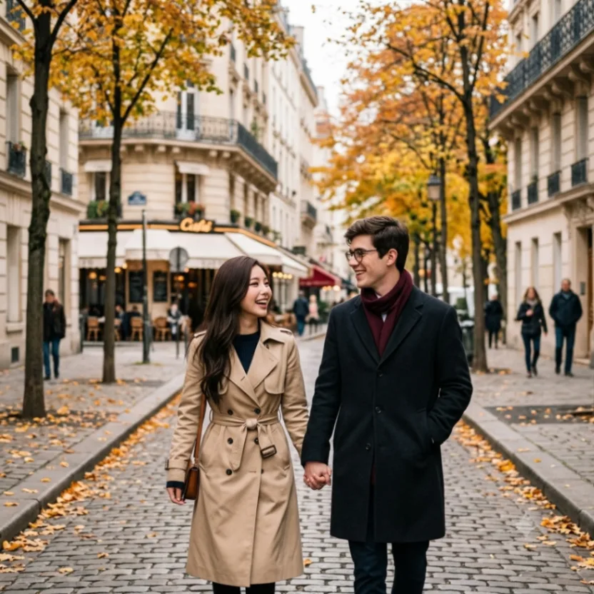 Autumn Walk in Paris Example