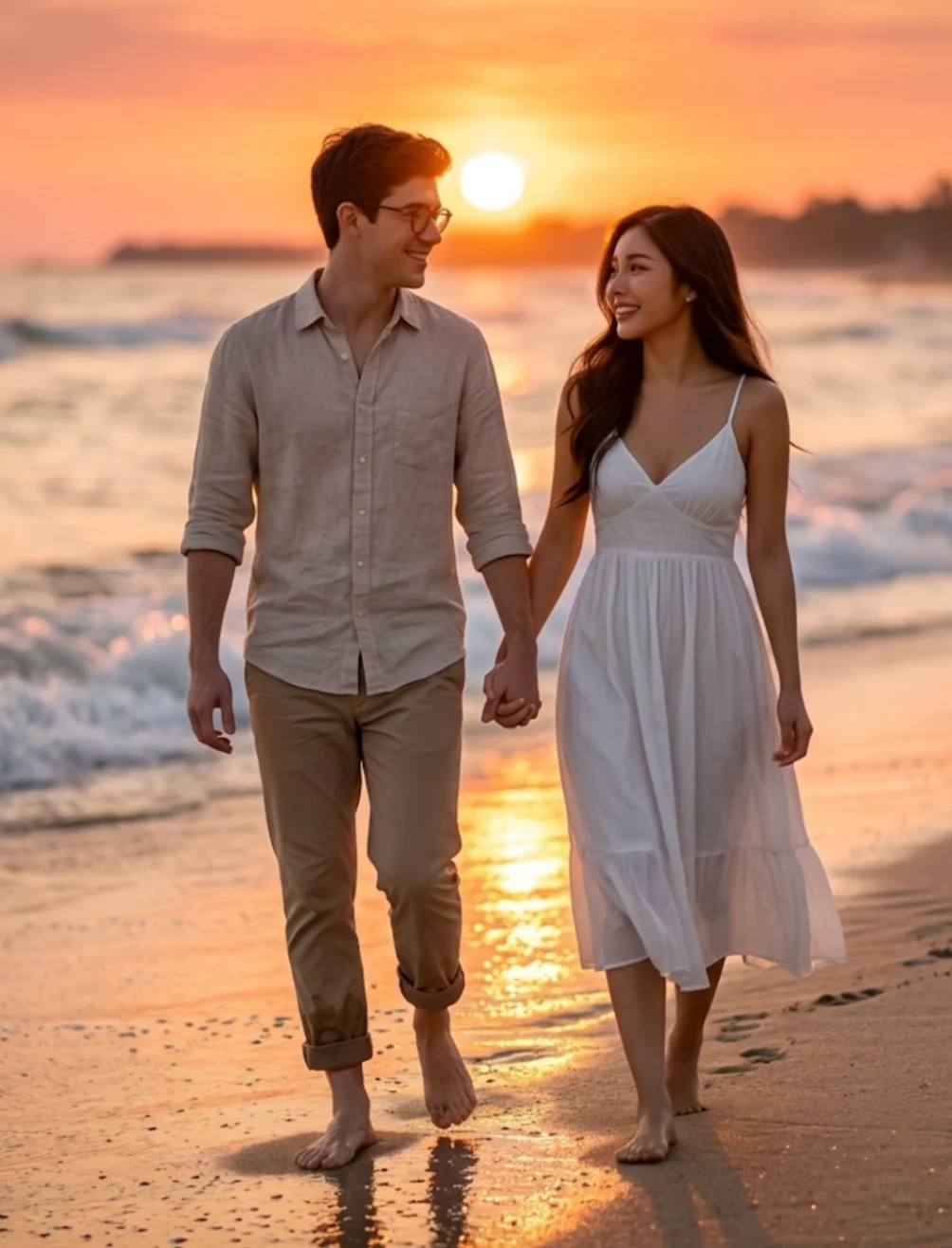 Golden Hour Beach Sunset Example