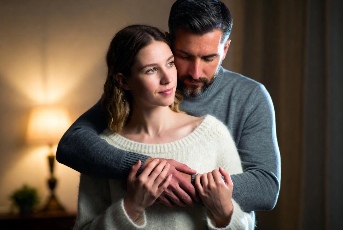 Intimate Hugging Pose Example