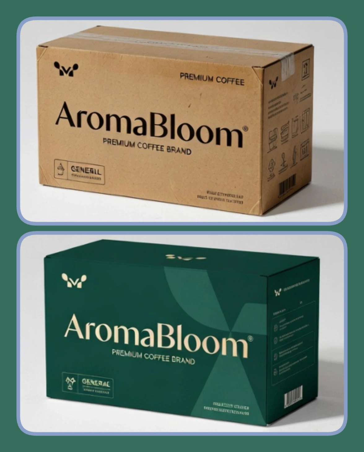 Marketing advertisement banner comparing old vs new product packaging design to boost branding.